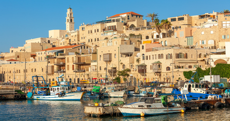 Old port in Jaffa, Israel.