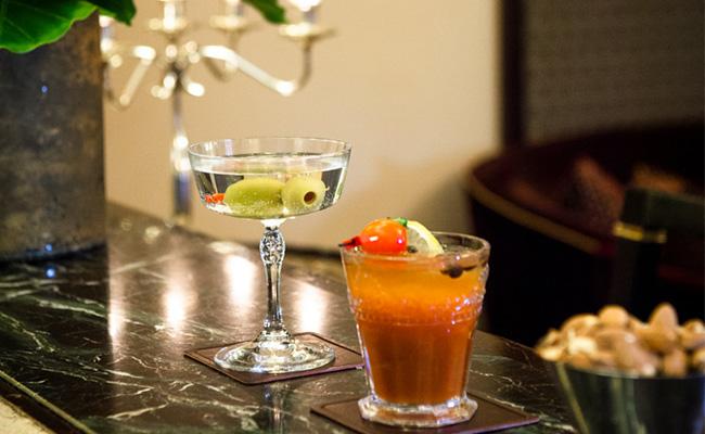 King David Hotel's Oriental Bar Cocktails and snacks at the bar counter