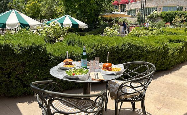 King David Hotel's Poolside Bar & Grill seating area