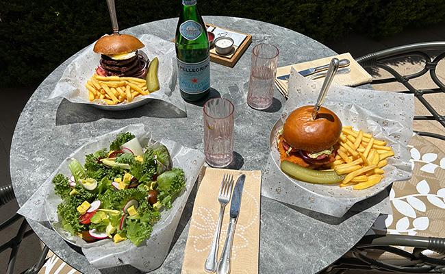King David Hotel's Poolside Bar & Grill hamburger