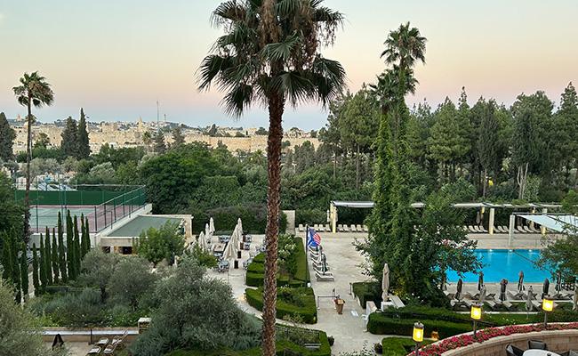 King David Hotel View of the pool and the Poolside Bar & Grill