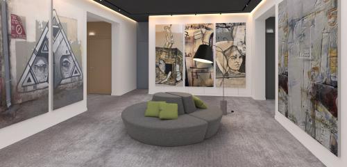 art gallery lobby picture Link Hotel