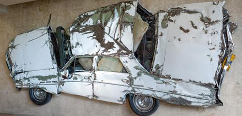Car on the wall